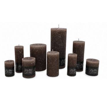 Stumpenkerze | chocolate | Tischdekoration | Herbstdeko | Weihnachtsdeko