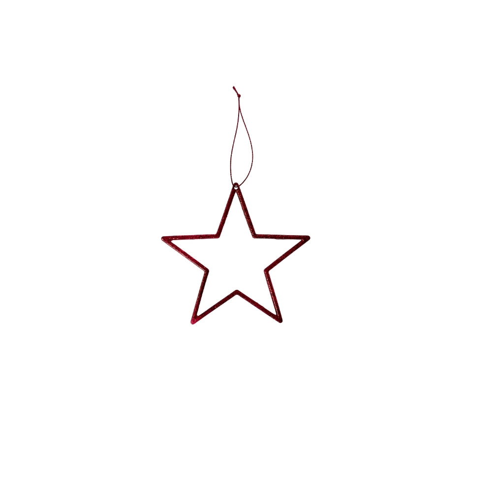 Stern | Hänger | Glittereffekt | rot | 3 Grössen