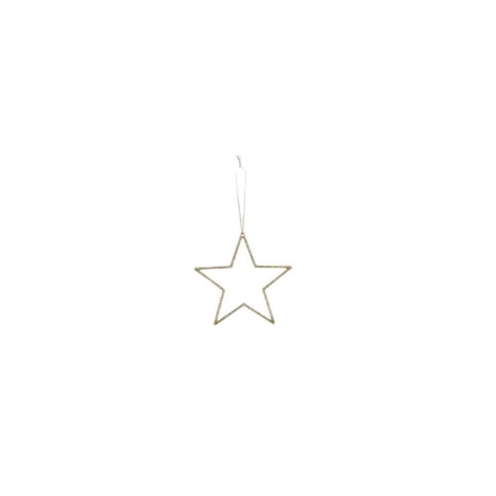 Stern | Hänger | Glittereffekt | gold | 3 Grössen