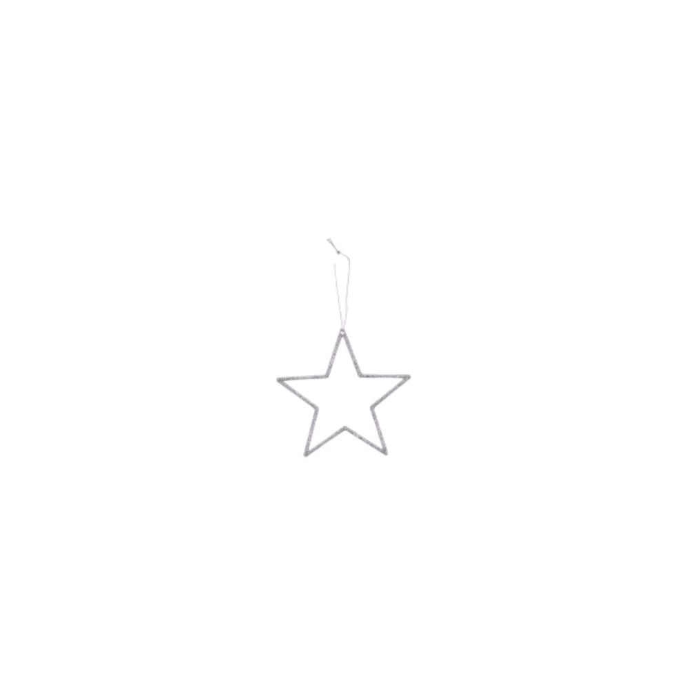 Stern | Hänger | Glittereffekt | silber | 3 Grössen