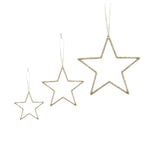 Stern | Hänger | Glittereffekt | gold | 3 Grössen