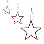 Stern | Hänger | Glittereffekt | rot | 3 Grössen