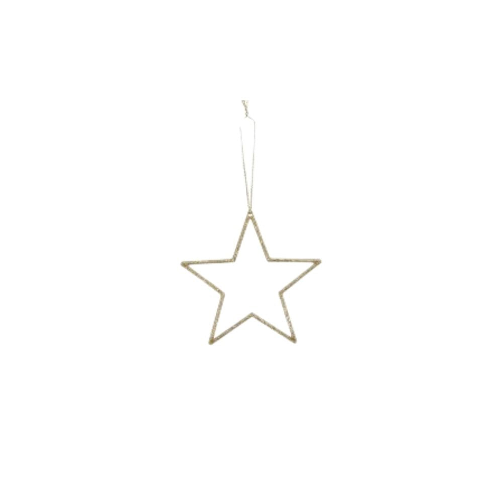 Stern | Hänger | Glittereffekt | gold | 3 Grössen