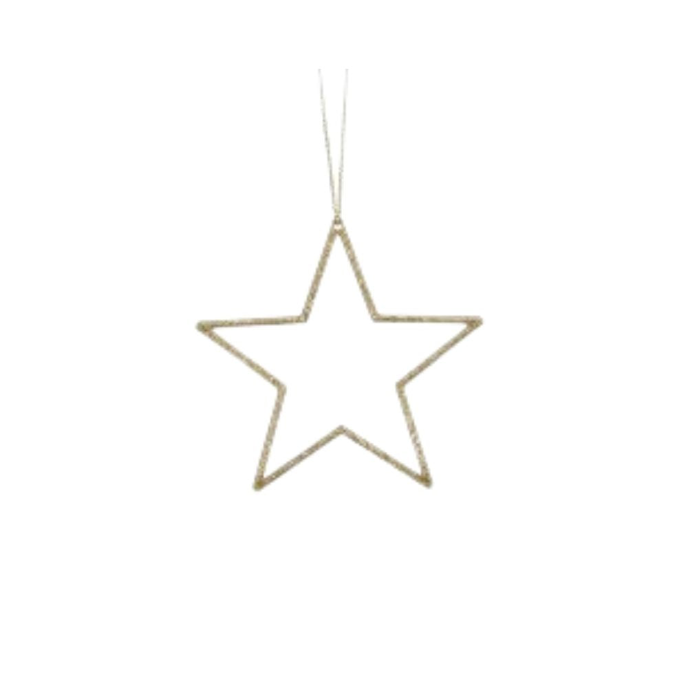 Stern | Hänger | Glittereffekt | gold | 3 Grössen