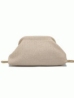 Clutch "Cora" | Sand | Flechtoptik | Abendtasche | Clutch Sand