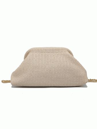 Clutch "Cora" | Sand | Flechtoptik | Abendtasche | Clutch Sand