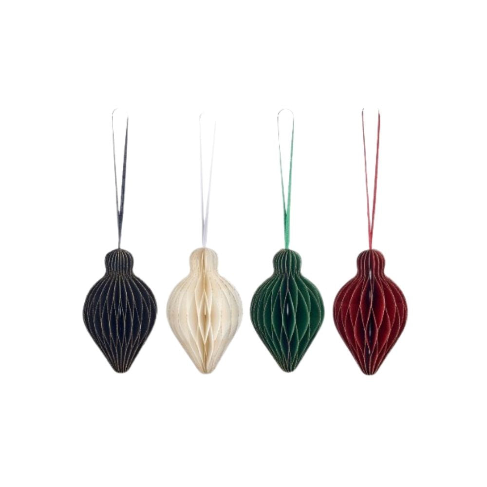 Papierhänger | Ornament | 4 Farben | 15cm | Weihnachtsdekoration