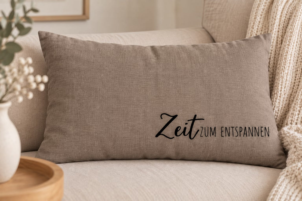 Kissen | Zeit zum Entspannen | Wohnaccessoire | Herbst | Gemütlichkeit