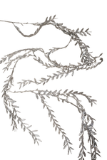 Kunstblumen Glitzer-Girlande Eukalyptus silber