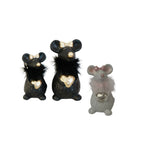 Maus | Deko | schwarz-gold | weiss-rosa | 2 Grössen