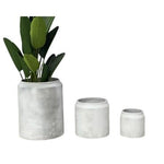 Blumentopf grau