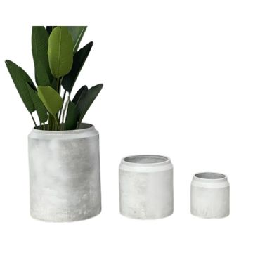 Blumentopf grau