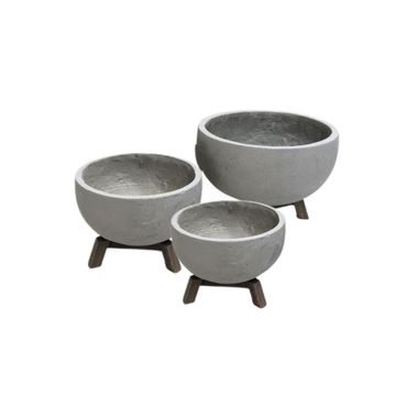 Schale | Beton | Holzfüssen | 3 Grössen | Floristik