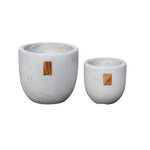 Topf | Beton | rund | Holzelement | Floristik