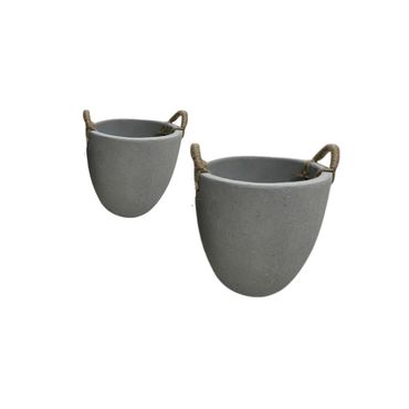 Topf | Beton | mit Henkel | handmade | Floristik