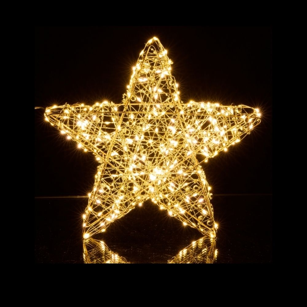 Stern 3D | LED | GOLDBEAD | champagner | 30cm