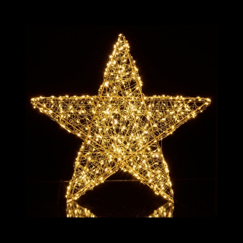 Stern 3D | LED | GOLDBEAD | champagner | 50cm