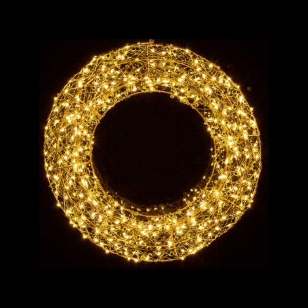 Kranz | Goldbead | LED | 40cm | champagner