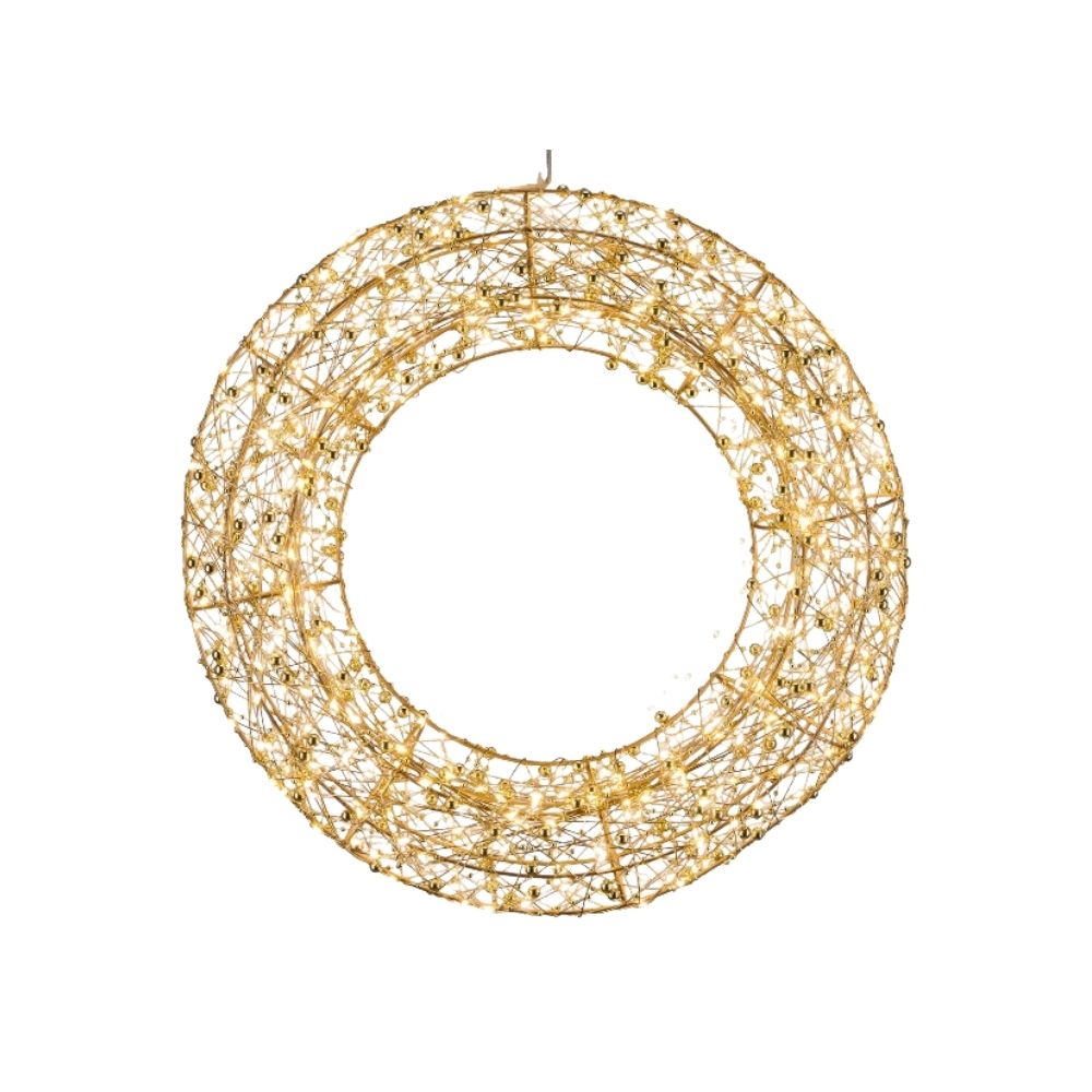 Kranz | Goldbead | LED | 40cm | champagner