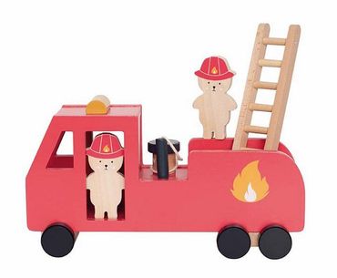Feuerwehrauto | Holz | Bär | Feuerwehrspielzeug | ab 18 Monaten |
