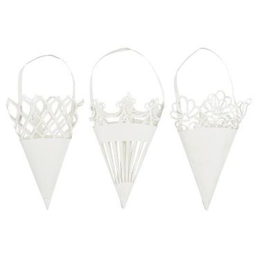 Papier-Spitztüten Set | 10 stück | Scherenschnitt | Papierdeko