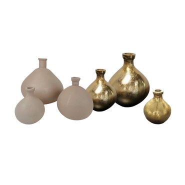 Vase | Gold | Sand | Blumenvase | Blumendeko