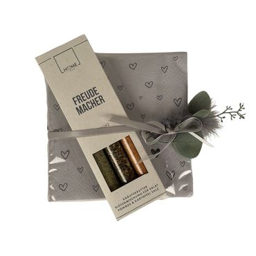 Geschenkset | Freudemacher | Blütenmischung für Salat | Kräuterbutter | Pommes-Kartoffel-Salz