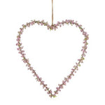 Schleierkraut-Herz | Rosa | Herz zum Hängen | Rosa Deko-Herz | Künstliche Blumendeko