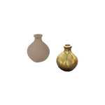 Metallvase | kleine Vase modern | Mini Dekovase | Kugelvase sand oder gold