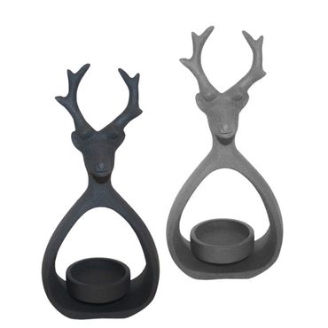 Kerzenständer Rentier | Teelichthalter Metall | Kerzenhalter | schwarz oder weiss | Weihnachtsdeko 