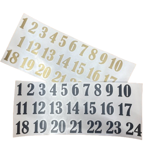 Adventskalenderzahlen, 1-24 geplottet
