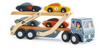 LKW Transporter | Holzspielzeug | Holzlastwagen mit Autos | Fahrzeugspielzeug | ab 3 Jahren