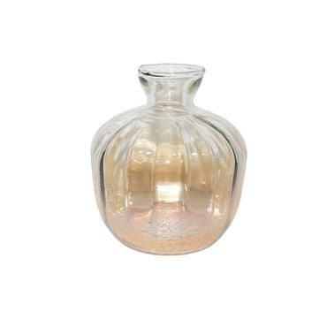 Glasvase | Gold | Vase Farbverlauf | Blumenvase | Tulpenhals Vase
