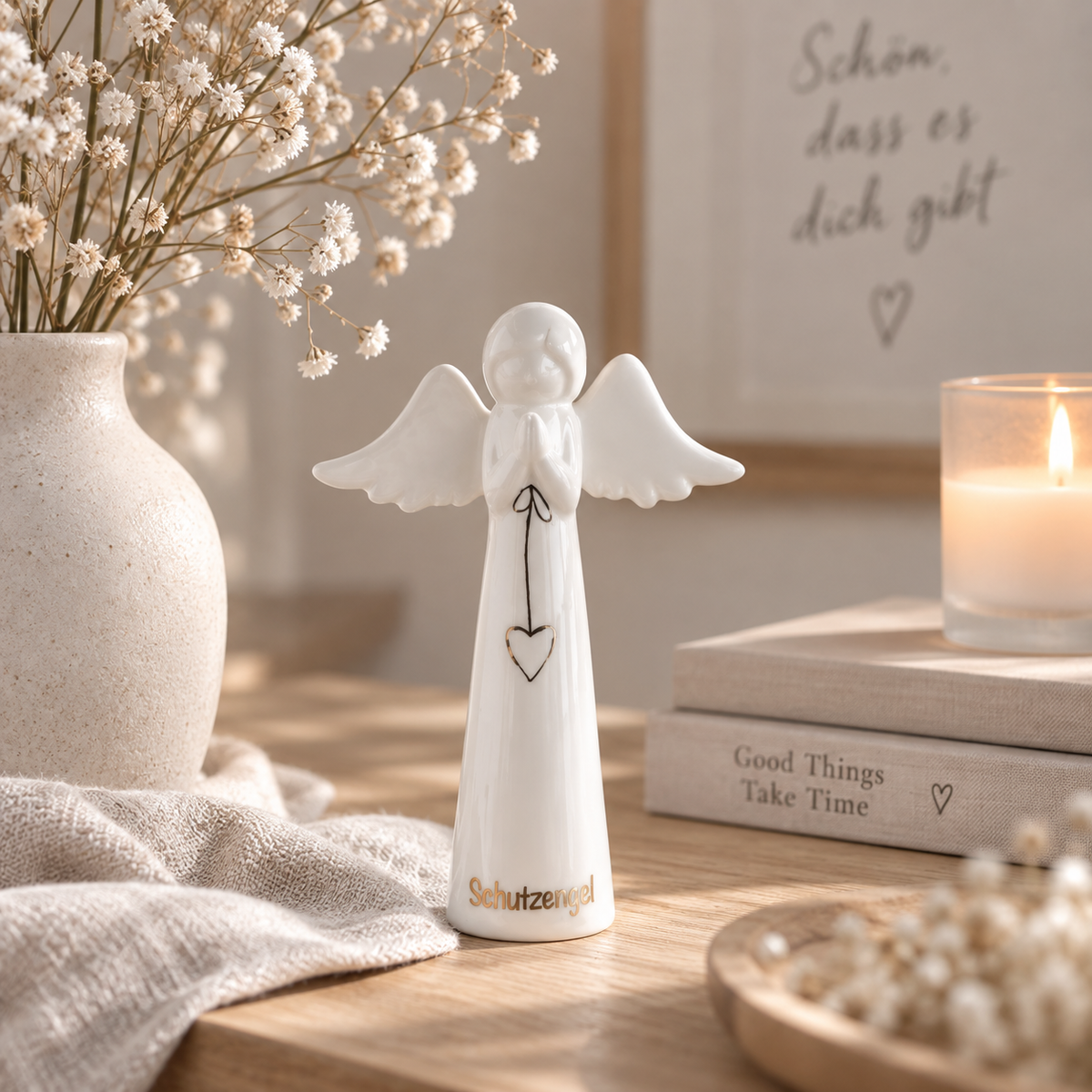 Schutzengel | Marta | Porzellan | weiss | Wegbegleiter