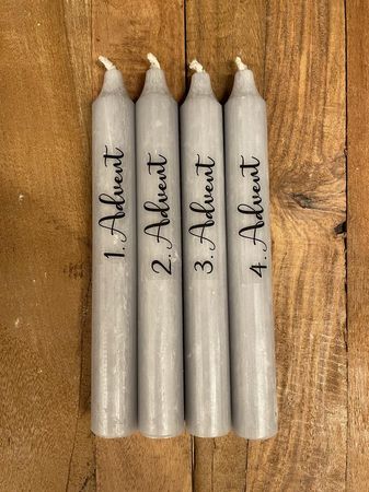 Stabkerzen-Set 1.-4. Advent