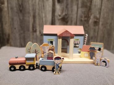 Bahnhof | Brio kompatibel | Holzspielzeug Erweiterung |ab 3 Jahren | Holz