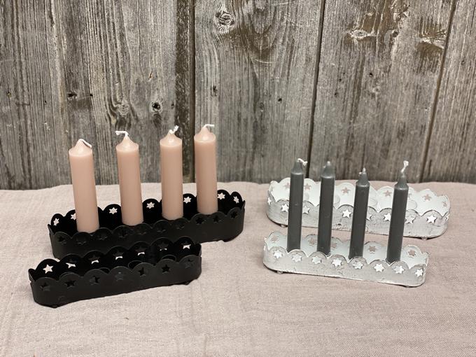 Kerzenständer aus Metall für 4 Kerzen (ø 11 mm)