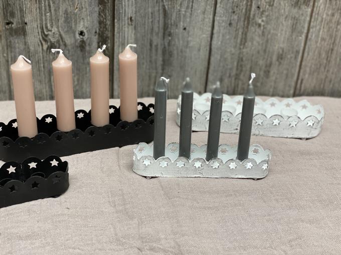 Kerzenständer aus Metall für 4 Kerzen (ø 22 mm)