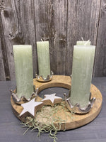 Adventskranz - Basis Holz & Nickel (ohne Inhalt)