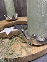 Adventskranz - Basis Holz & Nickel (ohne Inhalt)