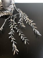 Kunstblumen Glitzer-Girlande Eukalyptus silber
