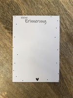 Notizblock "kleine Erinnerung"