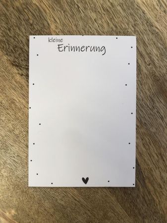 Notizblock "kleine Erinnerung"