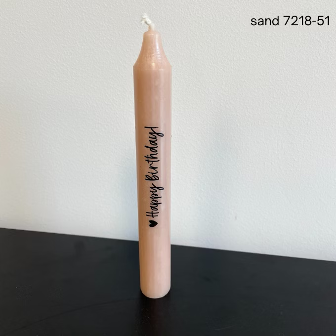 Stabkerze "Happy Birthday"