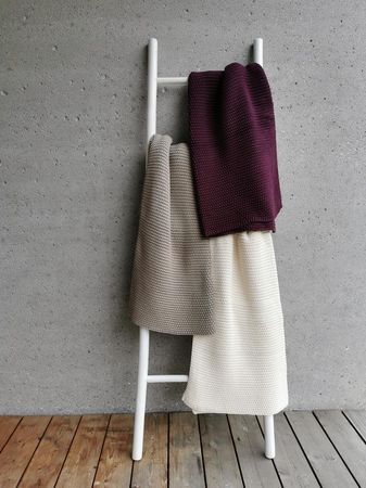 gestrickte Decke - 100% Baumwolle