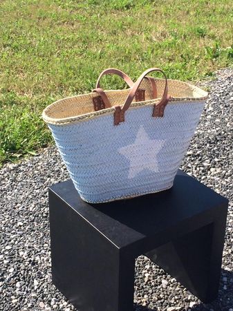 Tasche mit Stern hellblau mit weissem Stern