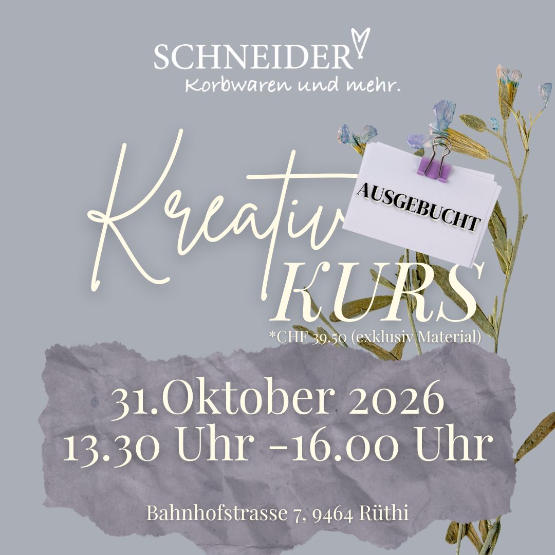 Kreativkurs | 31.10.2026