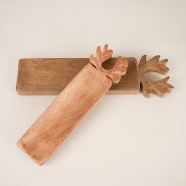 Holzbrett | Hirsch | Tablett | Holz | Weihnachten