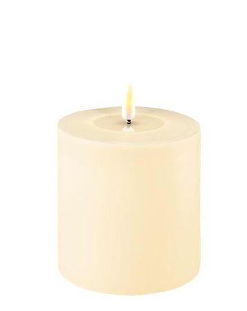 Indoor LED Kerze Creme - Kerzen-Ø 7.5 cm, Höhe 20 cm