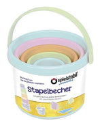 5-teiliges Stapelbecher-Set | Pastellfarben | Babyspielzeug Becher | Wasserspielzeug Baby | Motorikspielzeug Baby | Stapelspiel ab 12 Monate